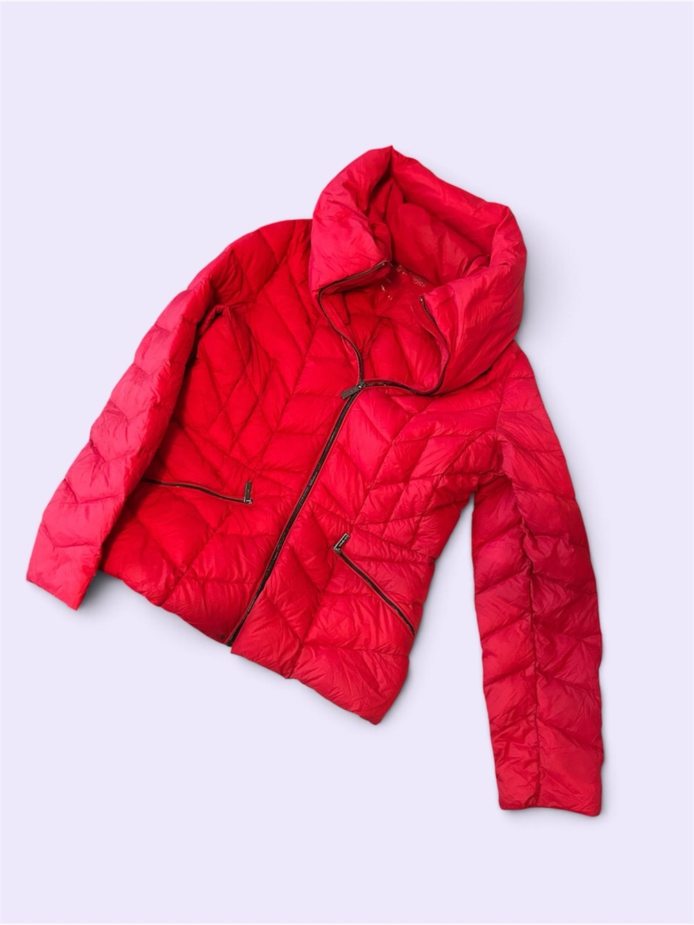 Michael Kors Women's Red Quilted Puffer Jacket